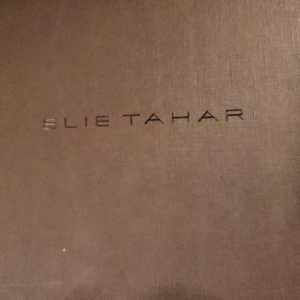 Elie Tahari Knee High Boots, Black, Stretch Nappa, size  Europe 37.5/American 7